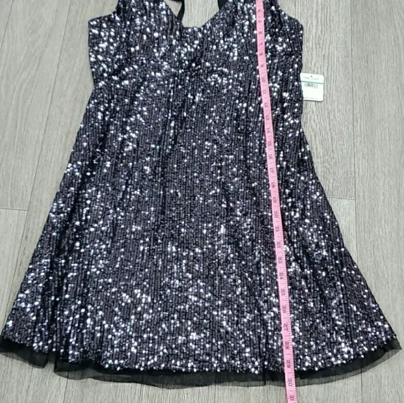 Free People Gold Rush Night Combo Sequin Mini Dress Party Cocktail Evening NYE - Picture 3 of 6